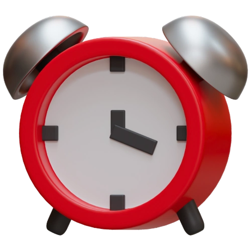 Ícono de reloj representando rapidez y eficiencia